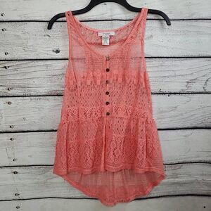 Pinky Medium Pink Lace Top